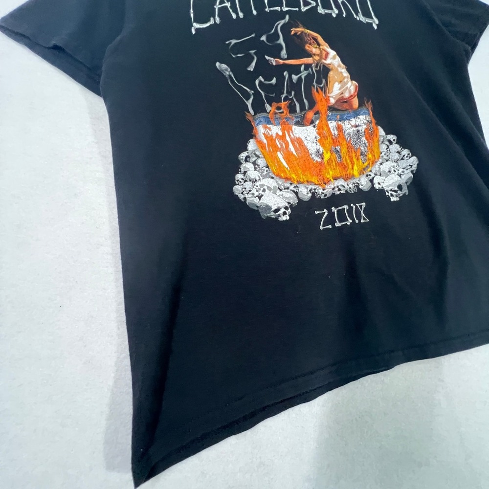 Cattleboro 2018 Medium Skulls Graphic Tshirt Grunge Flames Emo Y2k-Style - Picture 3 of 10